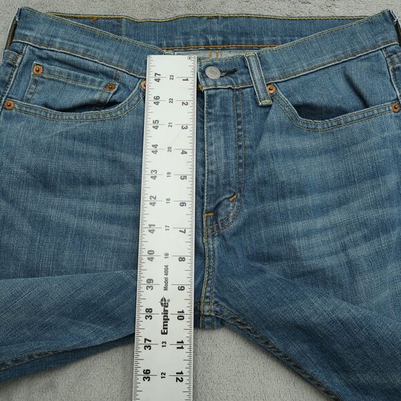 Levi's 514 Jeans Mens Size 31x32 Blue Classic Straight Stretch Denim Med Stone - Picture 16 of 16